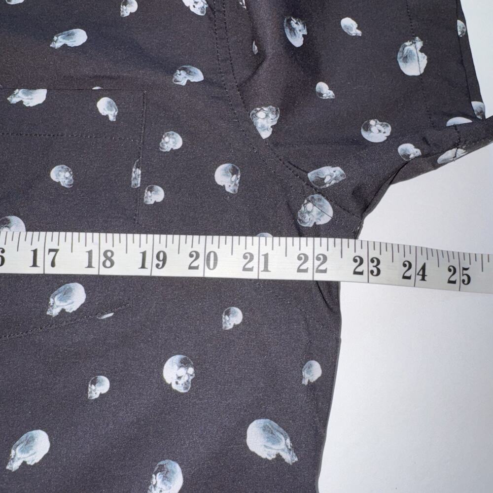 Dixxon The Dome D-Lite Womens Button Up Short Sleeve Tech Skull Black Size XL - Picture 5 of 6
